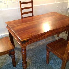 Dining Table and 4 Chairs – dark wood