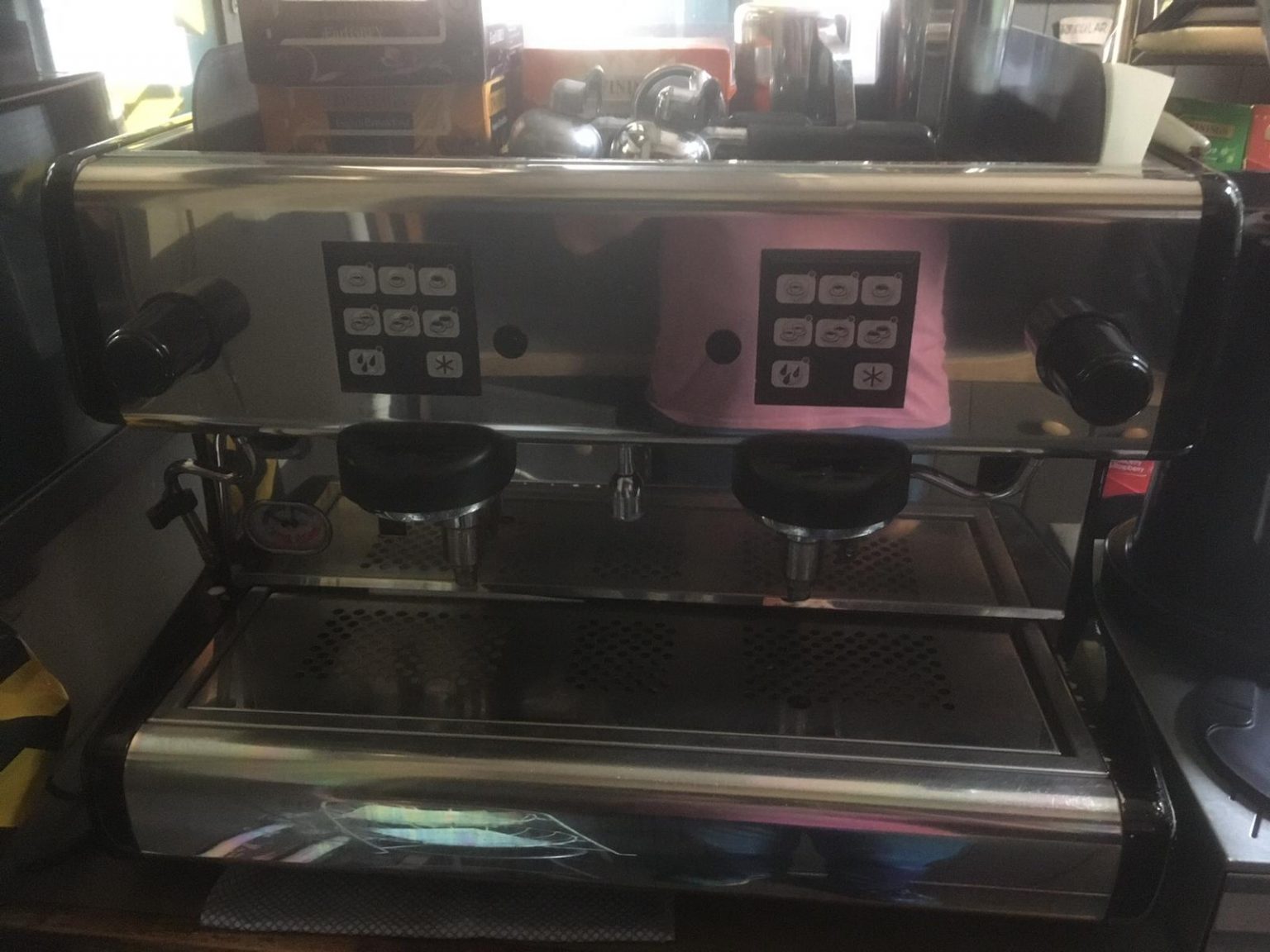 La Scala Twin Head Coffee Machine with Grinder Office Furniture Newbury