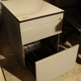 Techo Under Desk Pedestal – Silver Grey