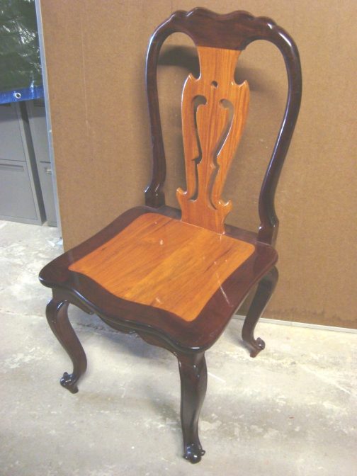 rosewood two tone dining chair