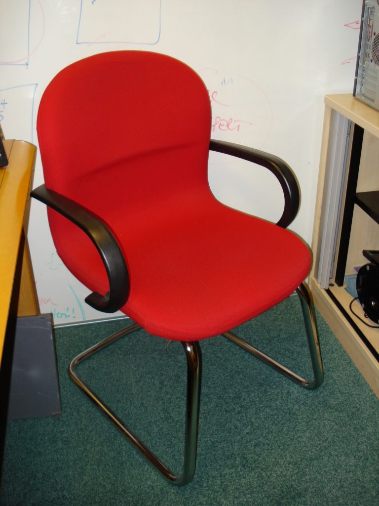 Cantilever Meeting Chair, Red Office Furniture Newbury